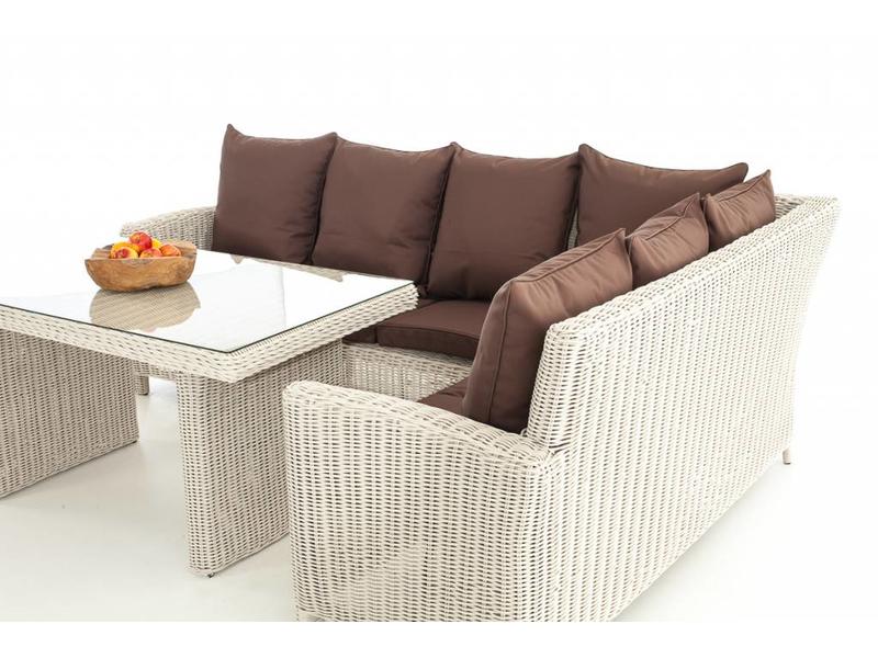 Loungeset " Minari Wit-Bruin "