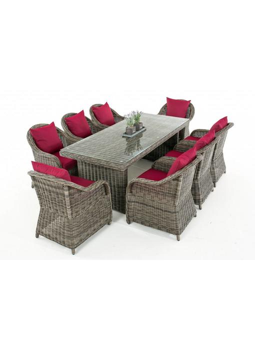 Tuinset " Lavello XL Grijs-Rood "