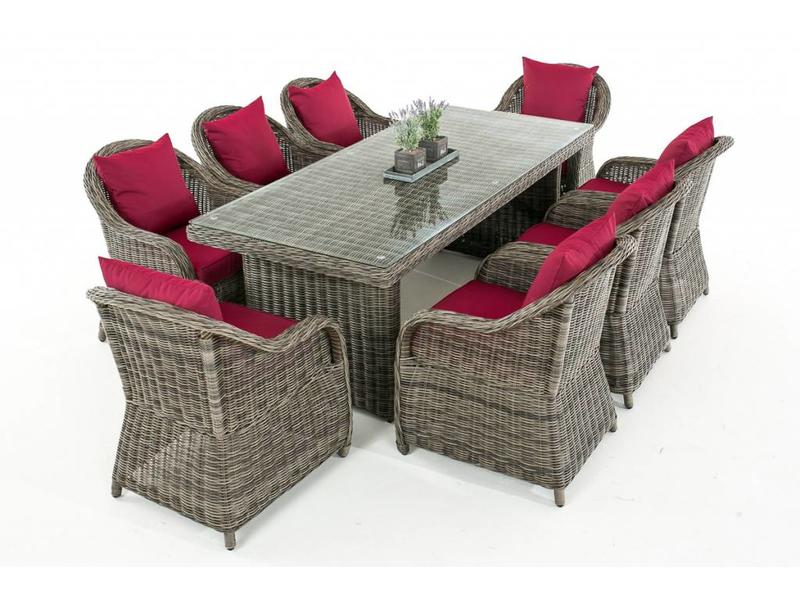 Tuinset " Lavello XL Grijs-Rood "