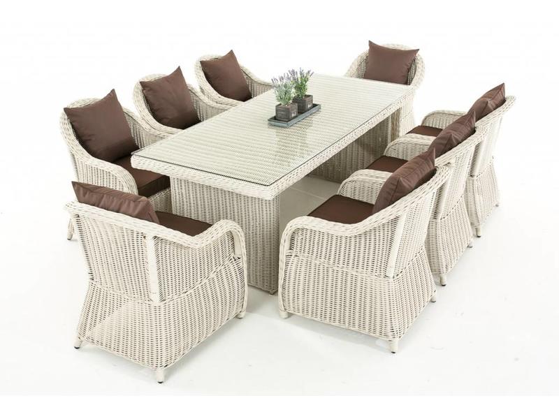 Tuinset " Lavello XL Wit-Bruin "