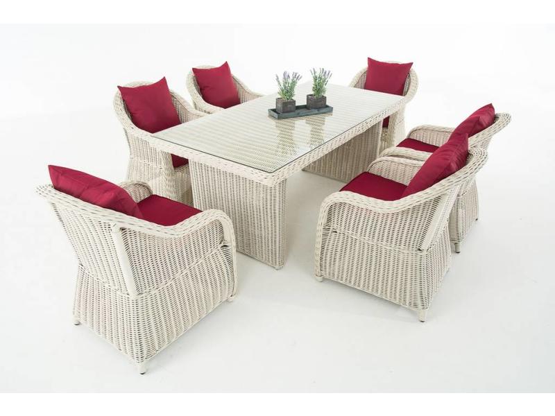 Tuinset " Lavello Wit-Rood "