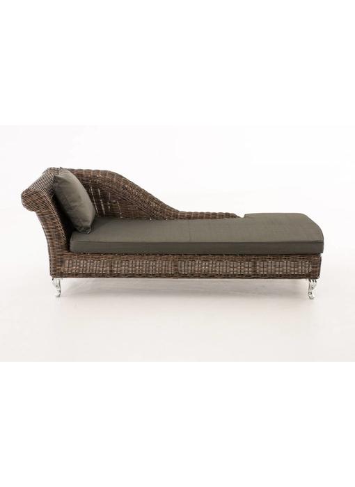 Chaise longue " Savannah Bruin-Antraciet "