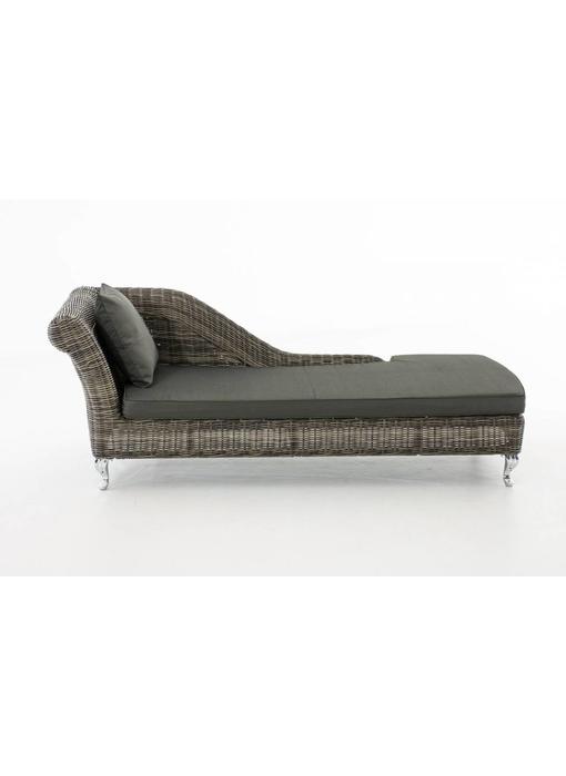 Chaise longue " Savannah Grijs-Antraciet "