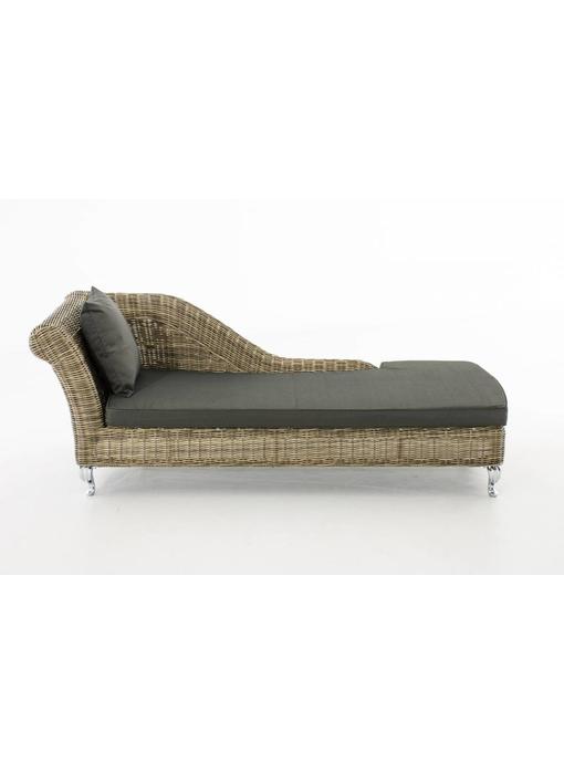 Chaise longue " Savannah Naturel-Antraciet "