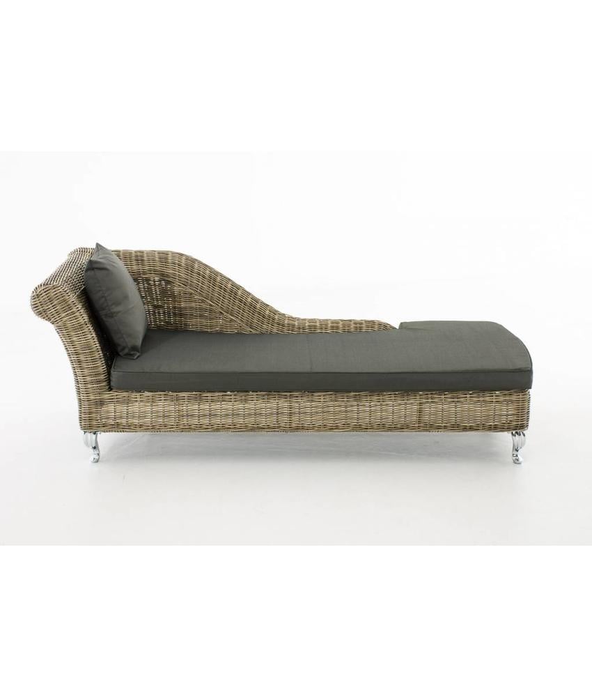 Chaise longue " Savannah Naturel-Antraciet "