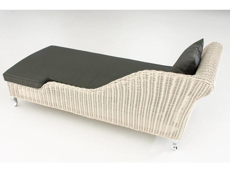 Chaise longue " Savannah Wit-Antraciet "