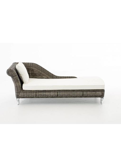 Chaise longue " Savannah Grijs-Crème "