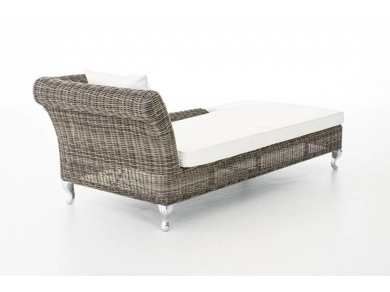 Chaise longue " Savannah Grijs-Crème "