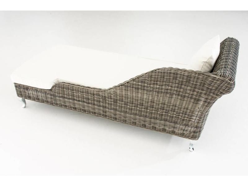 Chaise longue " Savannah Grijs-Crème "