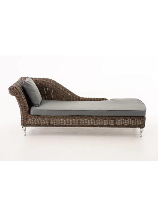 Chaise longue " Savannah Bruin-Grijs "