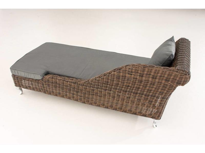 Chaise longue " Savannah Bruin-Grijs "