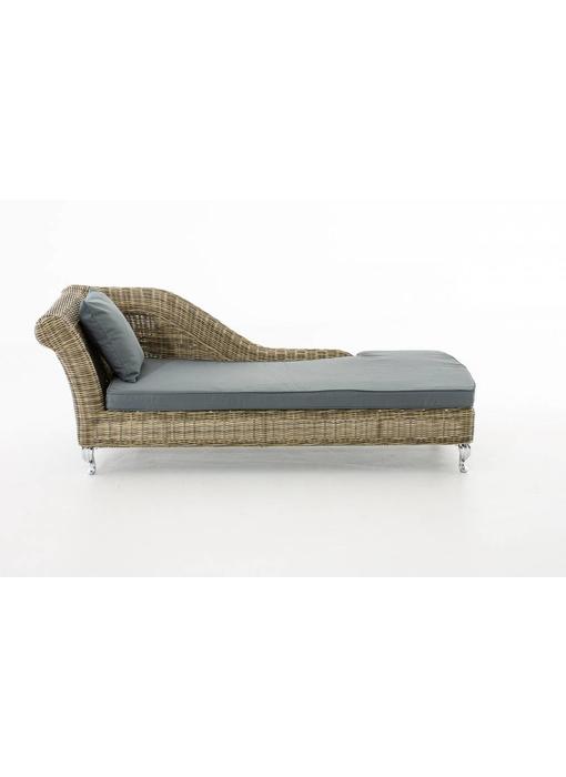 Chaise longue " Savannah Naturel-Grijs "