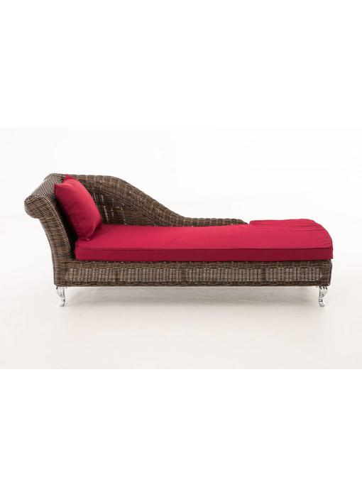 Chaise longue " Savannah Bruin-Rood "