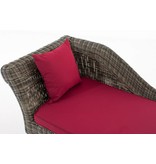 Chaise longue " Savannah Grijs-Rood "