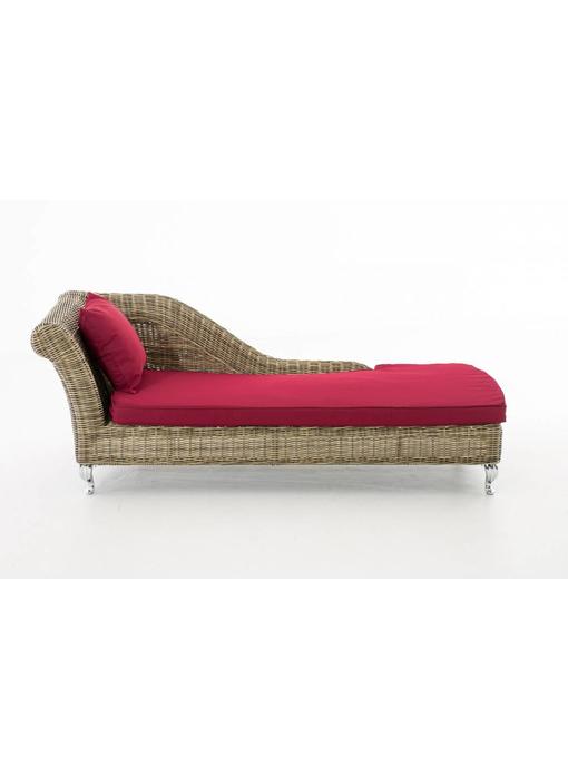 Chaise longue " Savannah Naturel-Rood "