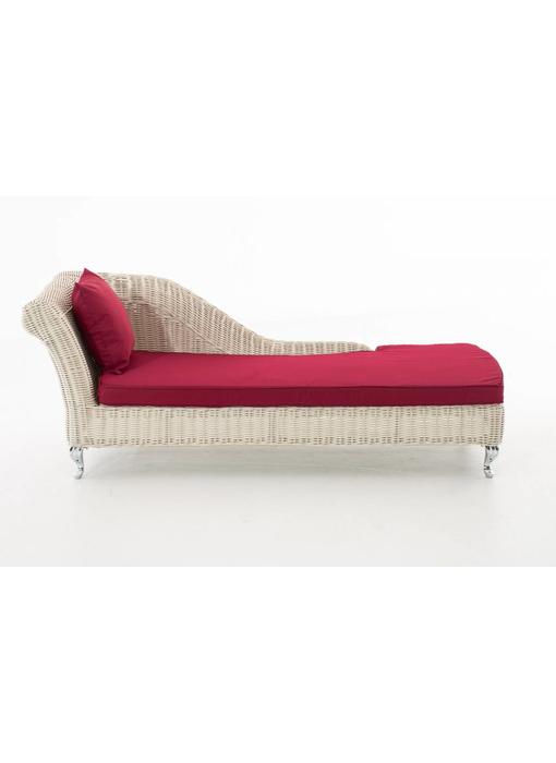 Chaise longue " Savannah Wit-Rood "