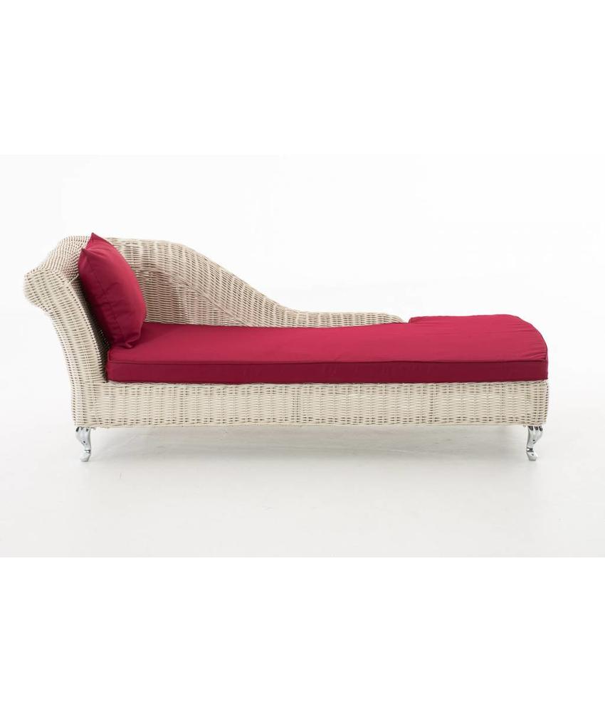 Chaise longue " Savannah Wit-Rood "