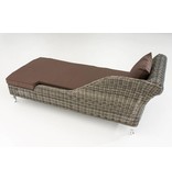 Chaise longue " Savannah Grijs-Bruin "