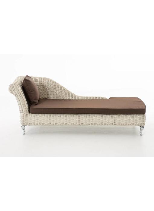 Chaise longue " Savannah Wit-Bruin "