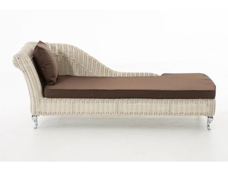 Chaise longue " Savannah Wit-Bruin "