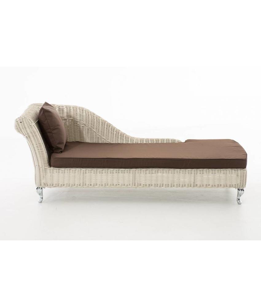 Chaise longue " Savannah Wit-Bruin "