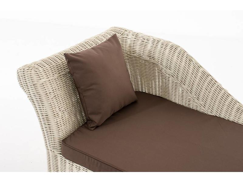 Chaise longue " Savannah Wit-Bruin "