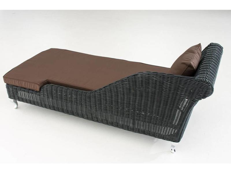 Chaise longue " Savannah Zwart-Bruin "