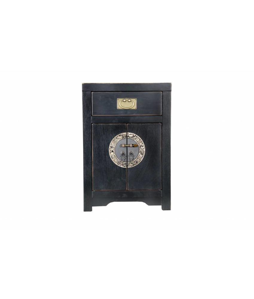 Commode 45 cm Chinese zwart - Verre Oosten