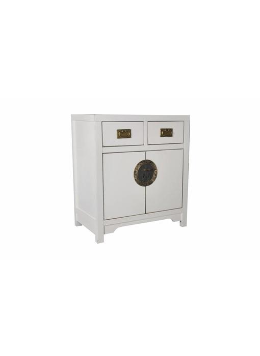 Commode 90 cm Chinese wit - Verre Oosten