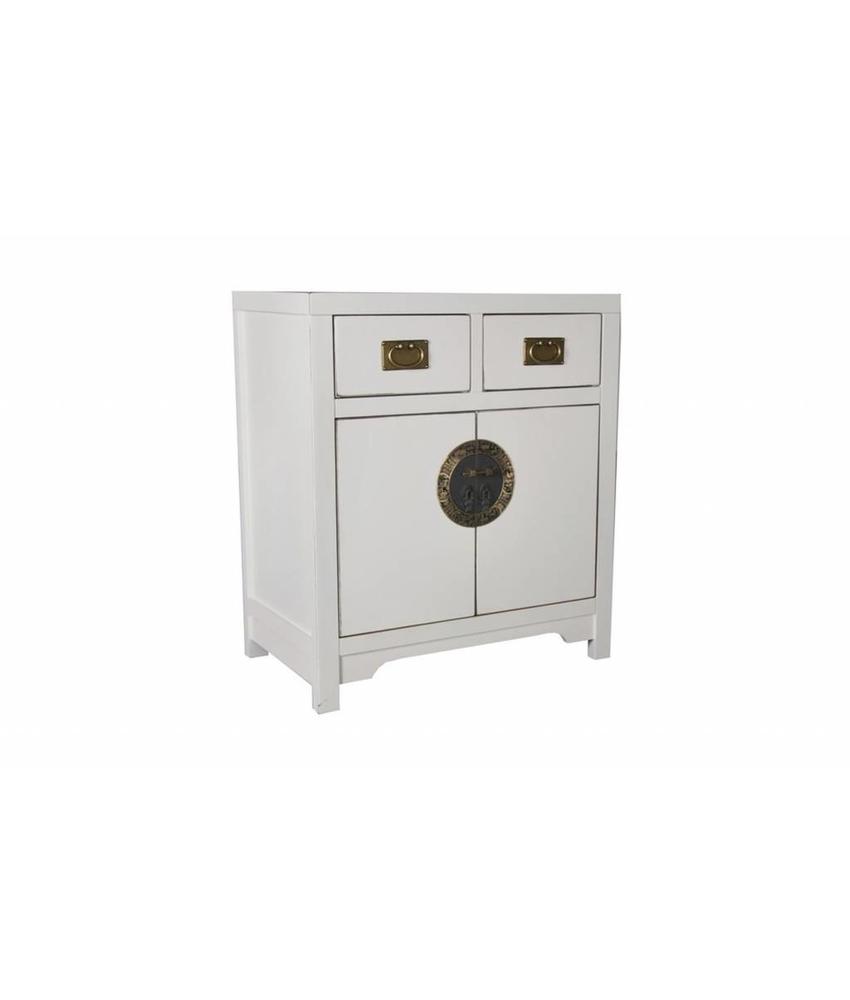Commode 90 cm Chinese wit - Verre Oosten