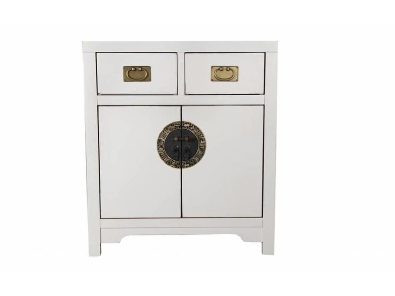 Commode 90 cm Chinese wit - Verre Oosten