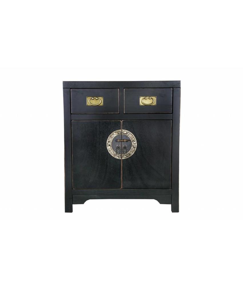 Wandkast 90 cm Chinese zwart - Verre Oosten