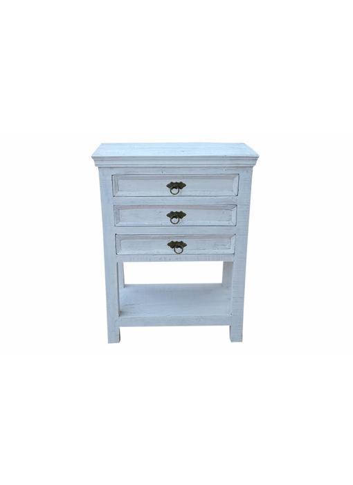 Sidetable Whitewash - Bianco