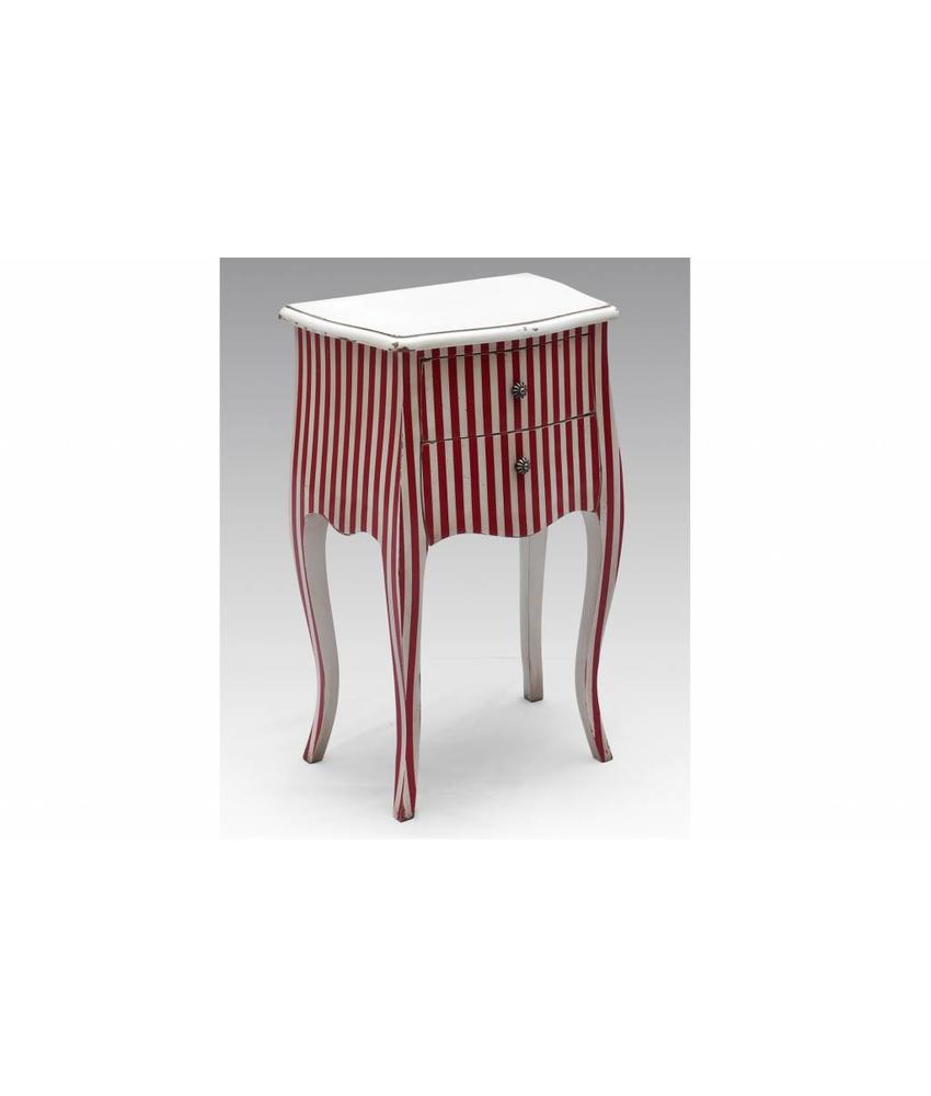 Sidetable rood wit - Bijoux