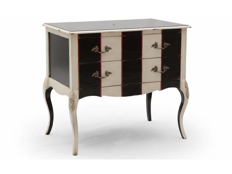 Sidetable zwart wit - Bijoux