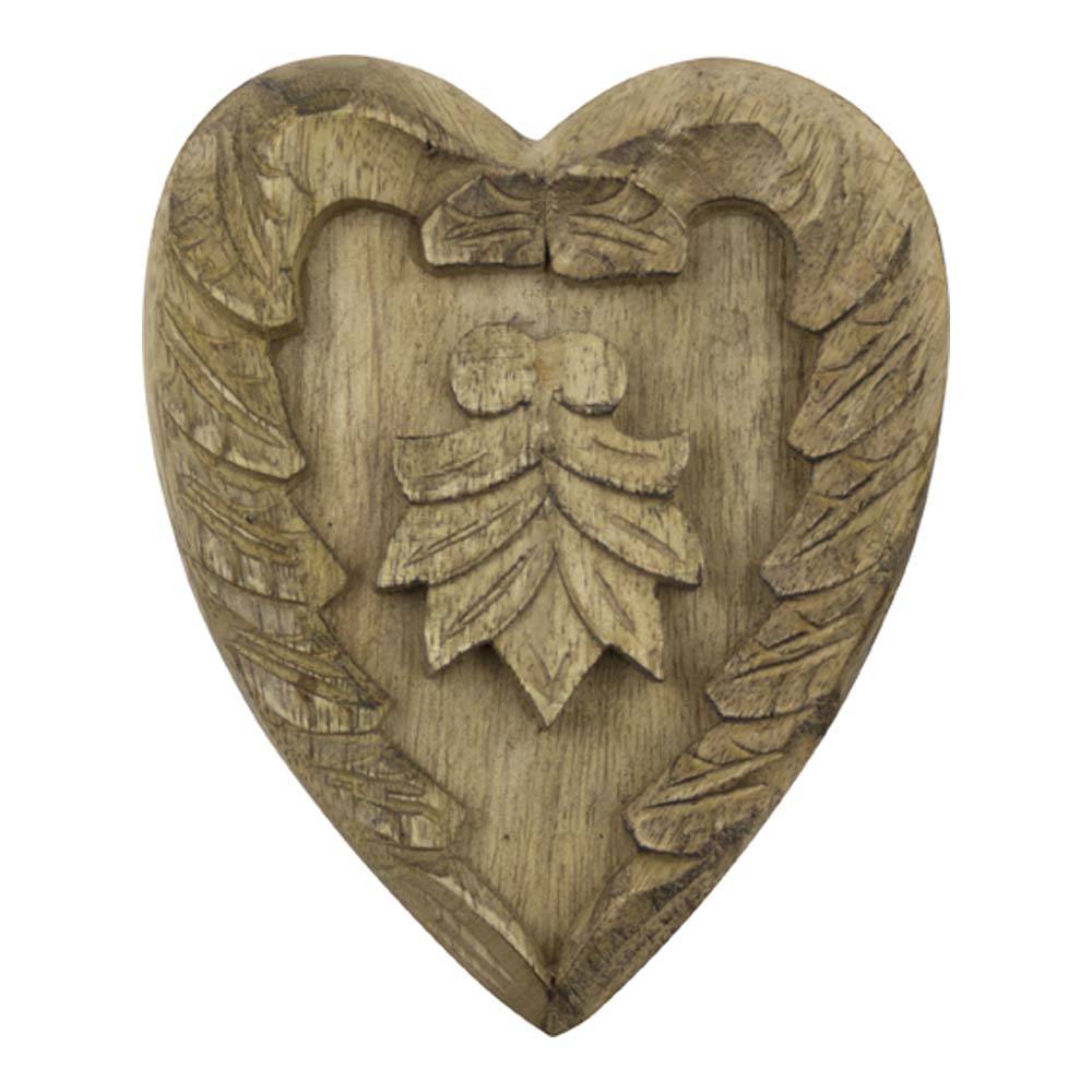 Wanddeko "Herz" Holz, 2er Set - Villa Jähn - Garten Shop