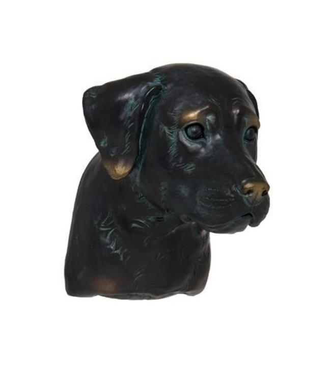 Labrador-Kopf handbemalt mit Bronze-Finish