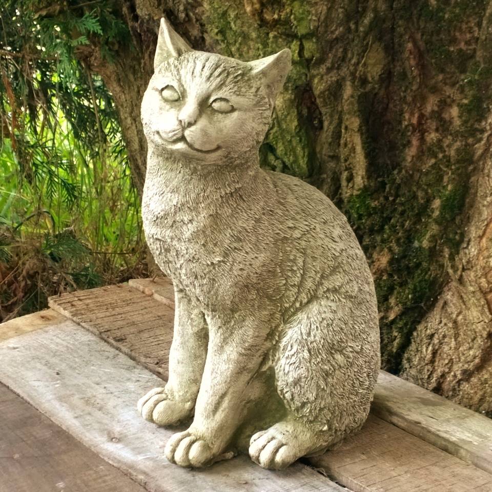 Gartenfigur &quot;Katze&quot; Steinfigur Villa Jähn