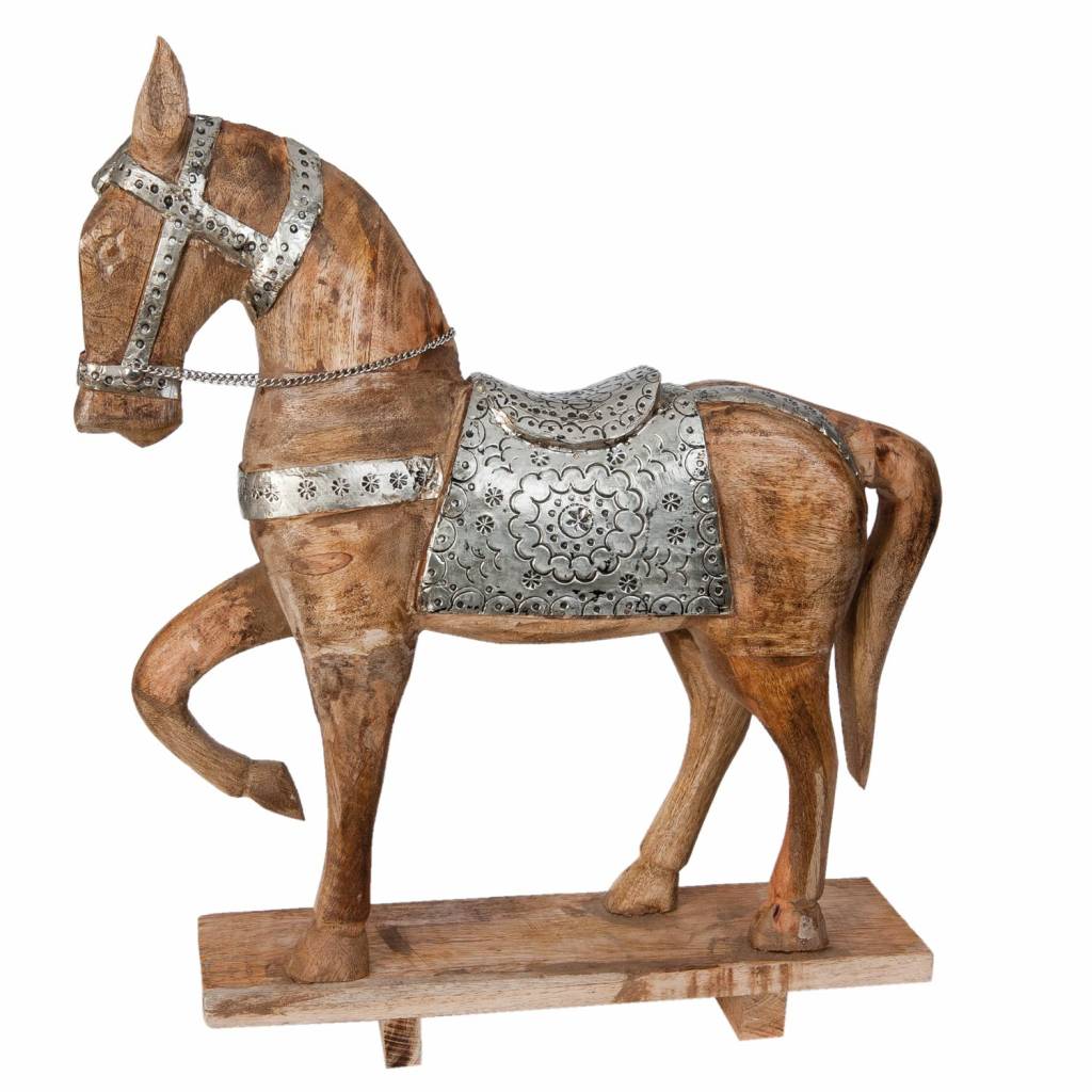 Pferd mit Sattel und Geschirr Villa Jähn