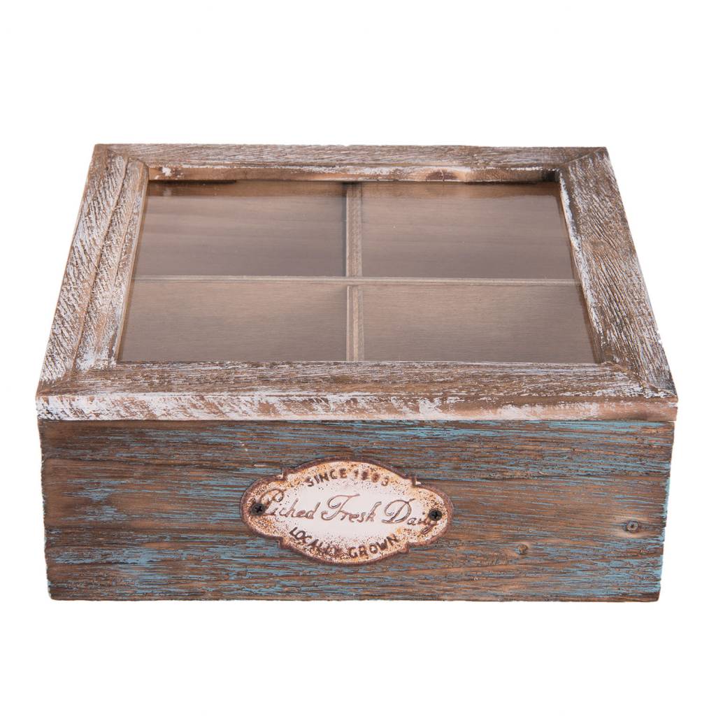 Teebox Holz Blue Cottage Villa Jahn