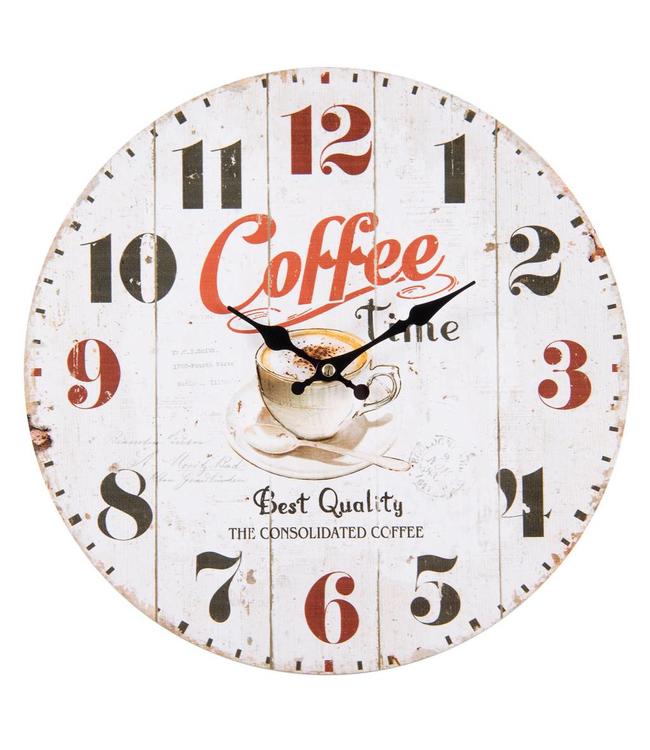 Küchenuhr "Coffee Time" Ø 34 Vintage - Villa Jähn