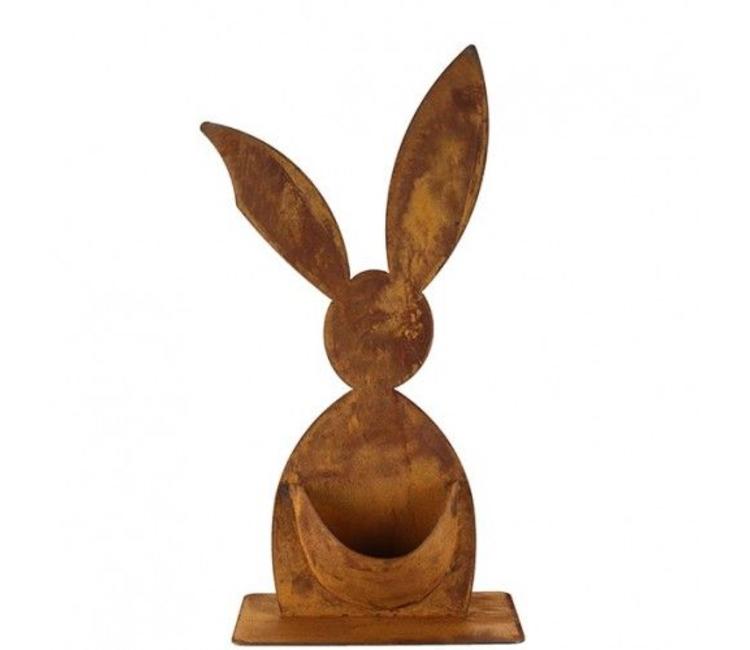 Aufsteller Hase Metall Rostige Gartendekoration Villa Jahn