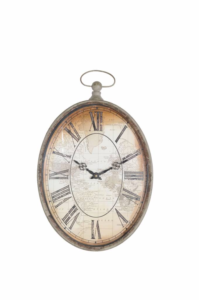 Wanduhr "Weltkarte" Ø 51 Vintage - Villa Jähn