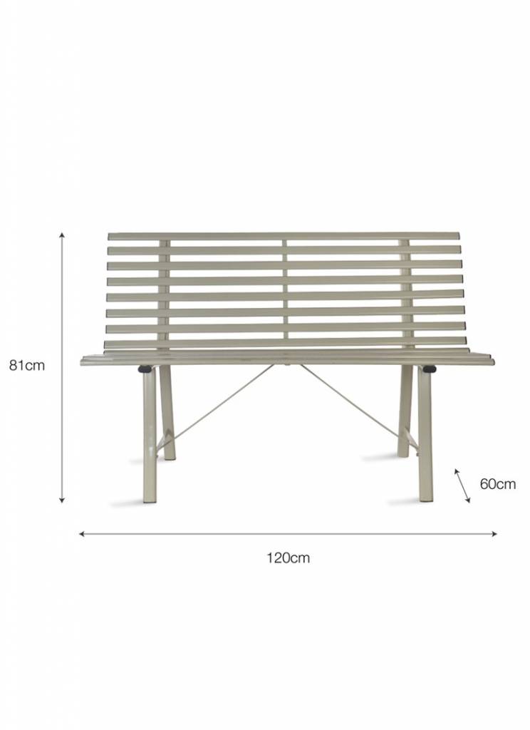 Englische Gartenbank Aus Metall Grau Villa Jahn