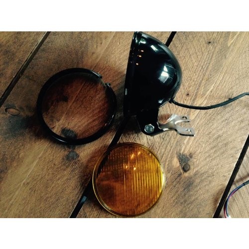 Oldskool koplamp black yellow
