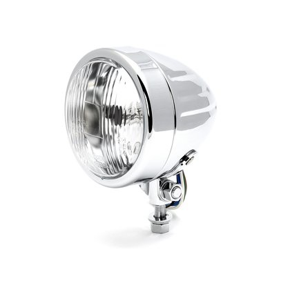 4" Headlight Grooved, Classic, Chrome