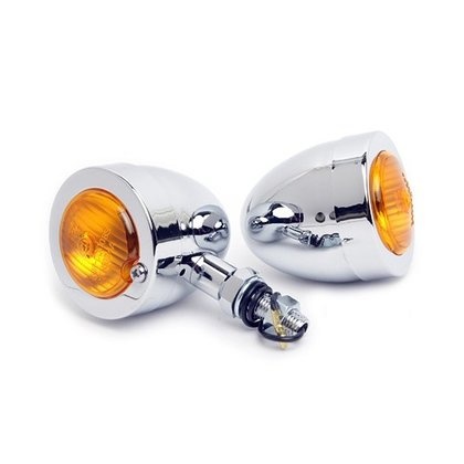 Bullet richtingaanwijzers Chrome Flat Front