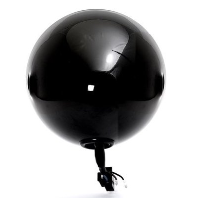 7 "Koplamp zwart sidemount met LED-ring voor parkeerlicht