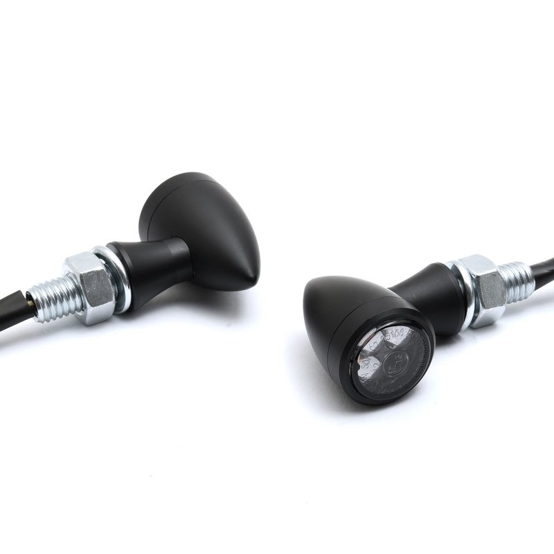 Micro Bullet LED Turnsignal black, ECE