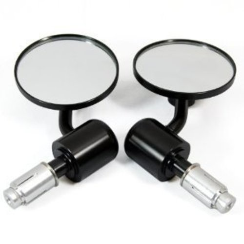 Set Bar End Spiegels met Stuurgewicht